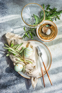 Cutlery set for Easter dinner