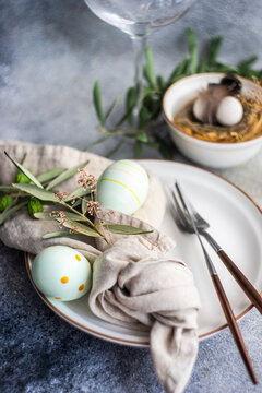 Cutlery set for Easter dinner