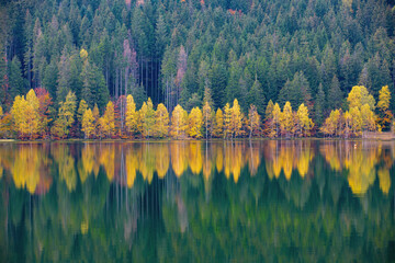 Landscape of Saint Ana lake - Romania in autumn