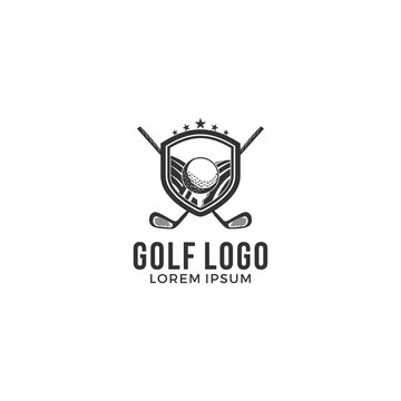 golf sport vector template. emblems and insignia golf tournament badge illustrations.