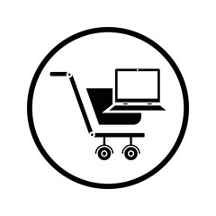 Cart, ecommerce, shopping icon design. Black vector design for web and mobile.