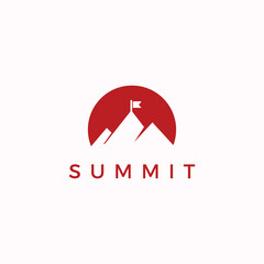 mountain peak vector template. summit mount graphic illustrations.