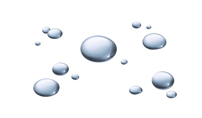 Water droplet, isolated on white background, realism, photo realistic