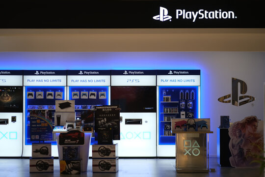 Shanghai,China-August 13th 2022: Facade Of PlayStation Retail Store. A Video Game Brand