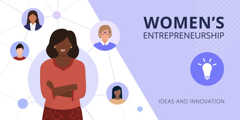 Women's entrepreneurship and collaboration concept