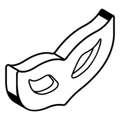 A masquerade line isometric icon