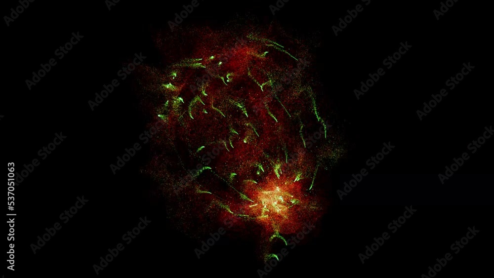 Wall mural cosmic energy strings. energy flows in the form of thin bright elements. lines form structural fiber