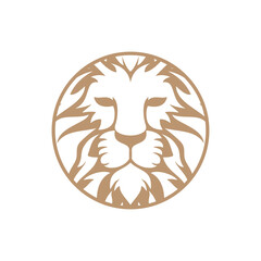 lion luxury logo design template, elegant lion logo design vector, lion head with crown logo