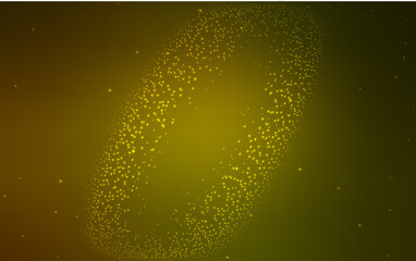 Dark Green, Yellow vector pattern with night sky stars.