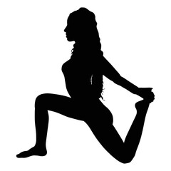 fitness woman doing exercise, vector