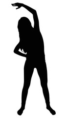 Fototapeta premium fitness woman doing exercise, vector