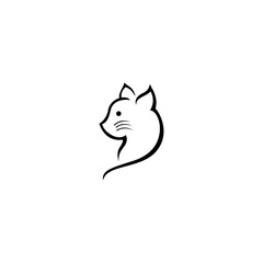 Cat head vector illustration for an icon, symbol or logo. perfect for pet shop logo 