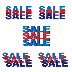red white blue Sale typography graphics