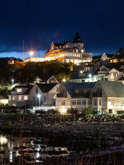 Obraz premium Mölle harbour and Kullaberg in Sweden