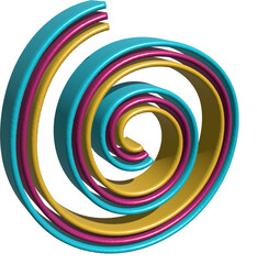 Fototapeta na wymiar colorful 3d spiral