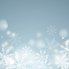 Naklejka na ściany i meble winter snowflakes shape - snow design element - christmas snowfall happy new year theme