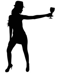 Dancing  girl silhouette