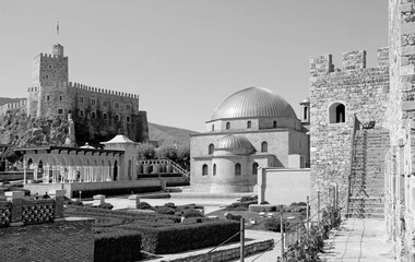 Monochrome Image of Rabati Fortress Complex in the City of Akhaltsikhe, Georgia