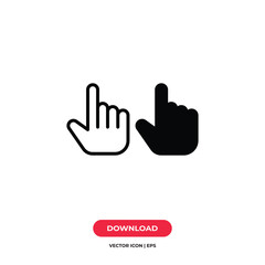 Hand icon vector. Finger sign