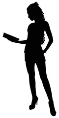 silhouette of a girl