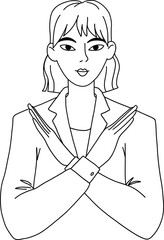 The bias must be broken. Fight for equal rights. Vector illustration against discrimination and stereotypes isolated on white background.