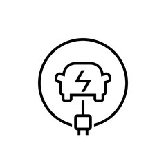 Electric Car icon. Line simple line Car Service icon 