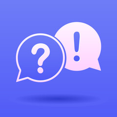 Paper cut Chat question icon isolated on purple background. Help speech bubble symbol. FAQ sign. Paper art style. Question mark sign. 