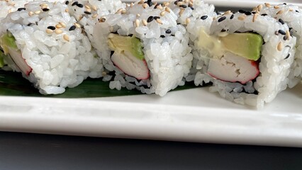 surimi Uramaki sushi roll 