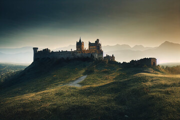 distant fantasy castle