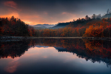 Fototapeta premium mountains at sunset