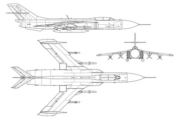 Avión de combate de caza de la guerra fría Yak-28