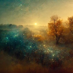 Plakat solar, interstellar, mist, colors, stars