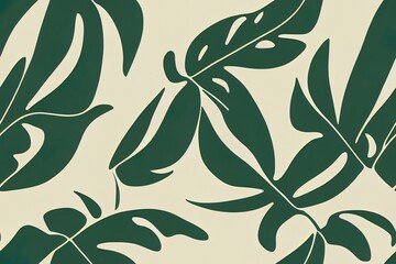 Abstract leave background pattern 2d. Tropical monstera leaf design wallpaper. Botanical texture design for print, wall arts, and wallpaper.