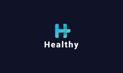 Letter H 3d medical treatment  logo design