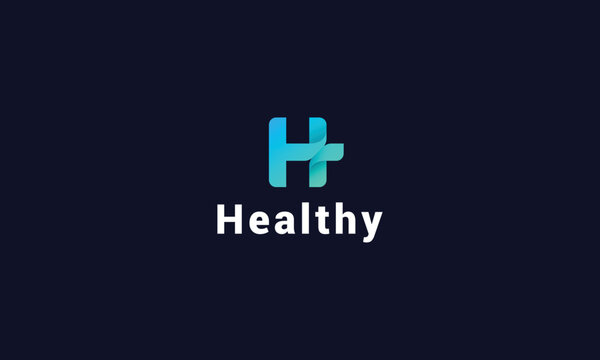 Letter H 3d medical treatment  logo design