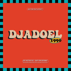 Obraz premium retro vintage editable text efect