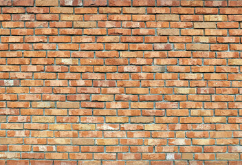 Full horizontal texture of old brick wall