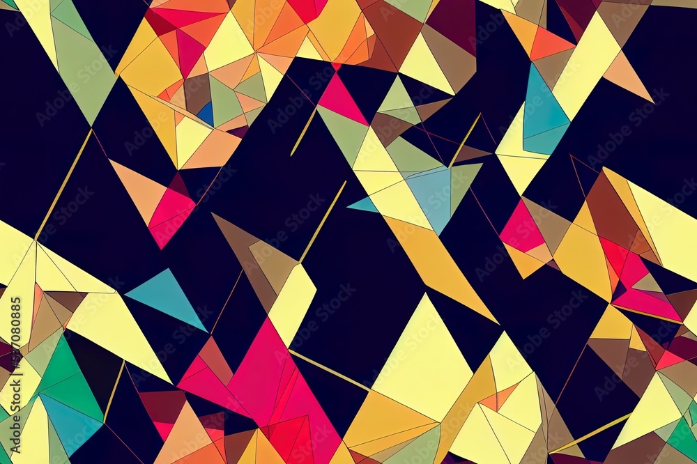 Aufkleber abstract geometric triangle design halftone pattern
