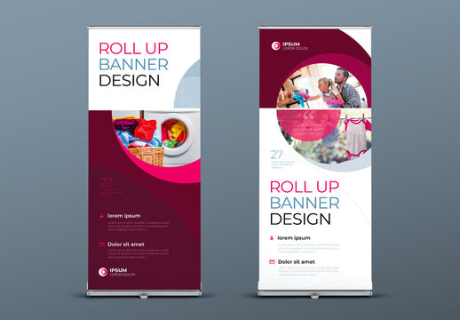 Roll Up Layout with Color Circle Elements