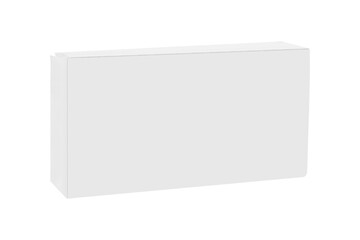 Realistic white cardboard box for template. Mockup for your marketing design