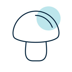 Mushroom Champignon isolated vector icon