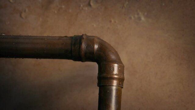 Boiler Pipe Bursts Under Pressure Closeup
