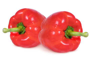 Red pepper on an isolated white background.