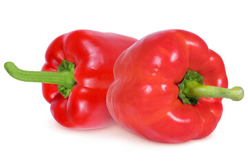 Red pepper on an isolated white background.