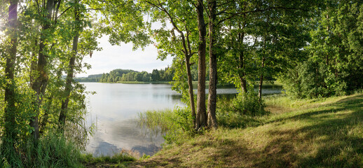 Serene landscape with a lake