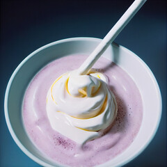 vanilla ice cream with mint