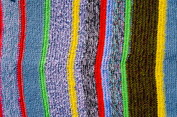 Obraz premium Beautiful, colored antique rug, made by hands knitted fabrics with patterns