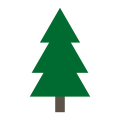 Obraz premium Green Christmas tree illustration. Fir Tree vector illustration and icon.