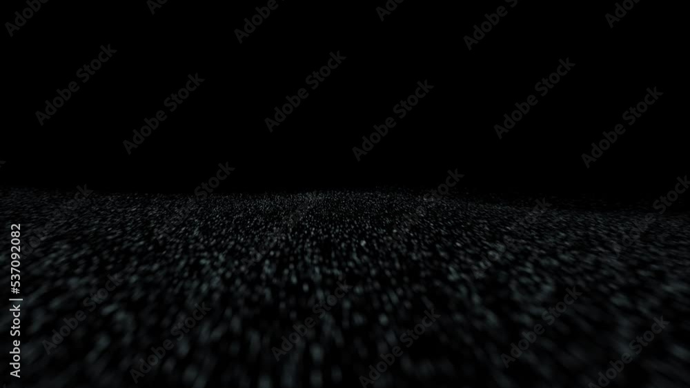 Poster 3d blurred particle dots travel motion loop background.