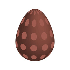 Chocolate Easter eggs. Vector illustration.